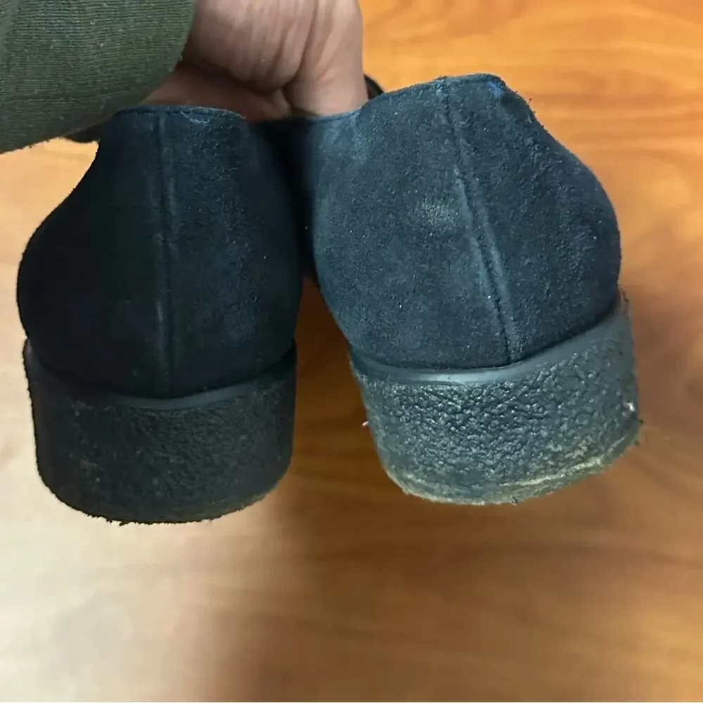 Robert Clergerie Black Suede Slip-On Loafers